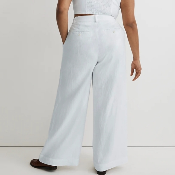 NWT Madewell The Harlow Wide-Leg Pant, Size 14 White NL450 - Picture 2 of 8
